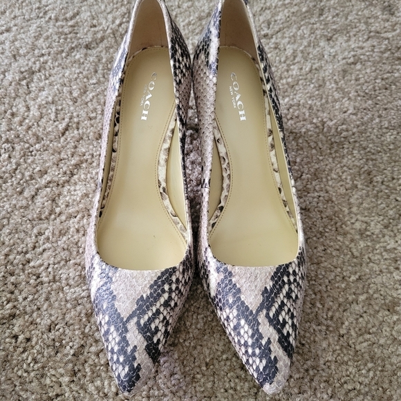 Coach Grand Classic Snake Print Shoe 7M - Picture 1 of 6